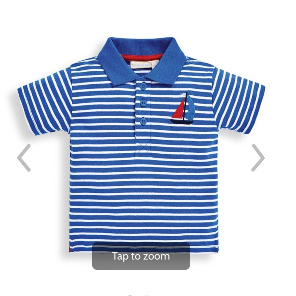 JoJo Maman Bebe sailboat polo 6-12 mth